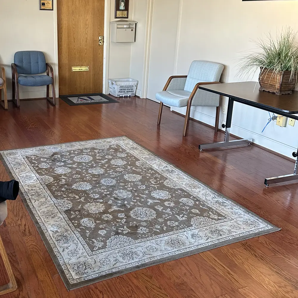A clean, welcoming office reception area after a K&D cleaning in Cincinnati